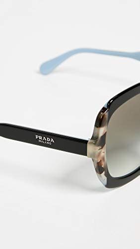 Amazon.com: Prada Heritage PR 16US KHR0A7 Black Azure .